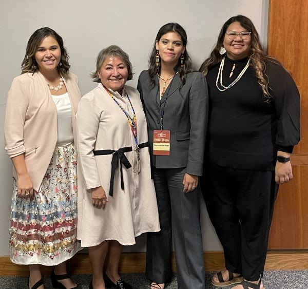Meeting with the vice-chair of the Omaha Tribal Youth Council Esperanza Del Angel and other representatives at the White House Tribal Youth Forum