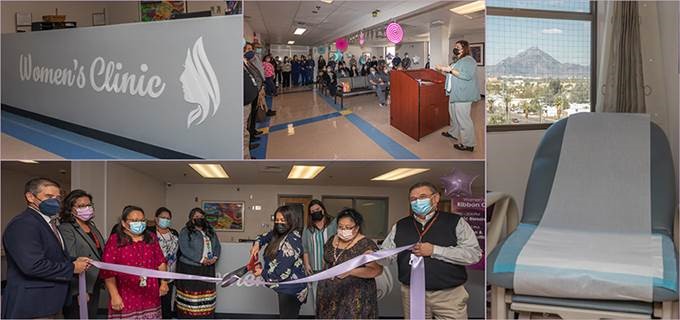 Ribbon-cutting celebrations for the Phoenix Indian Medical Center Women’s Clinic.