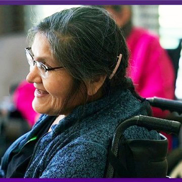 Elder woman in a wheelchair