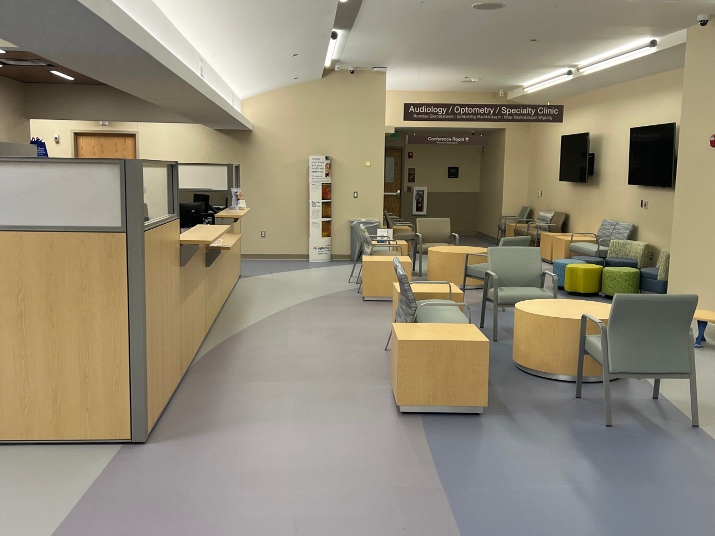 Audiology and Optometry Waiting Area