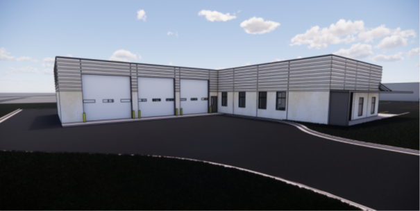 Rendering of new Emergency Management Services facility
