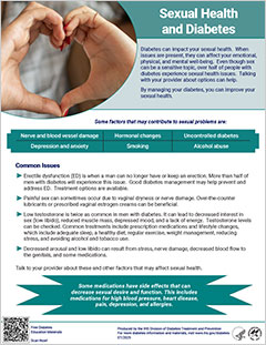 Sexual Health and Diabetes