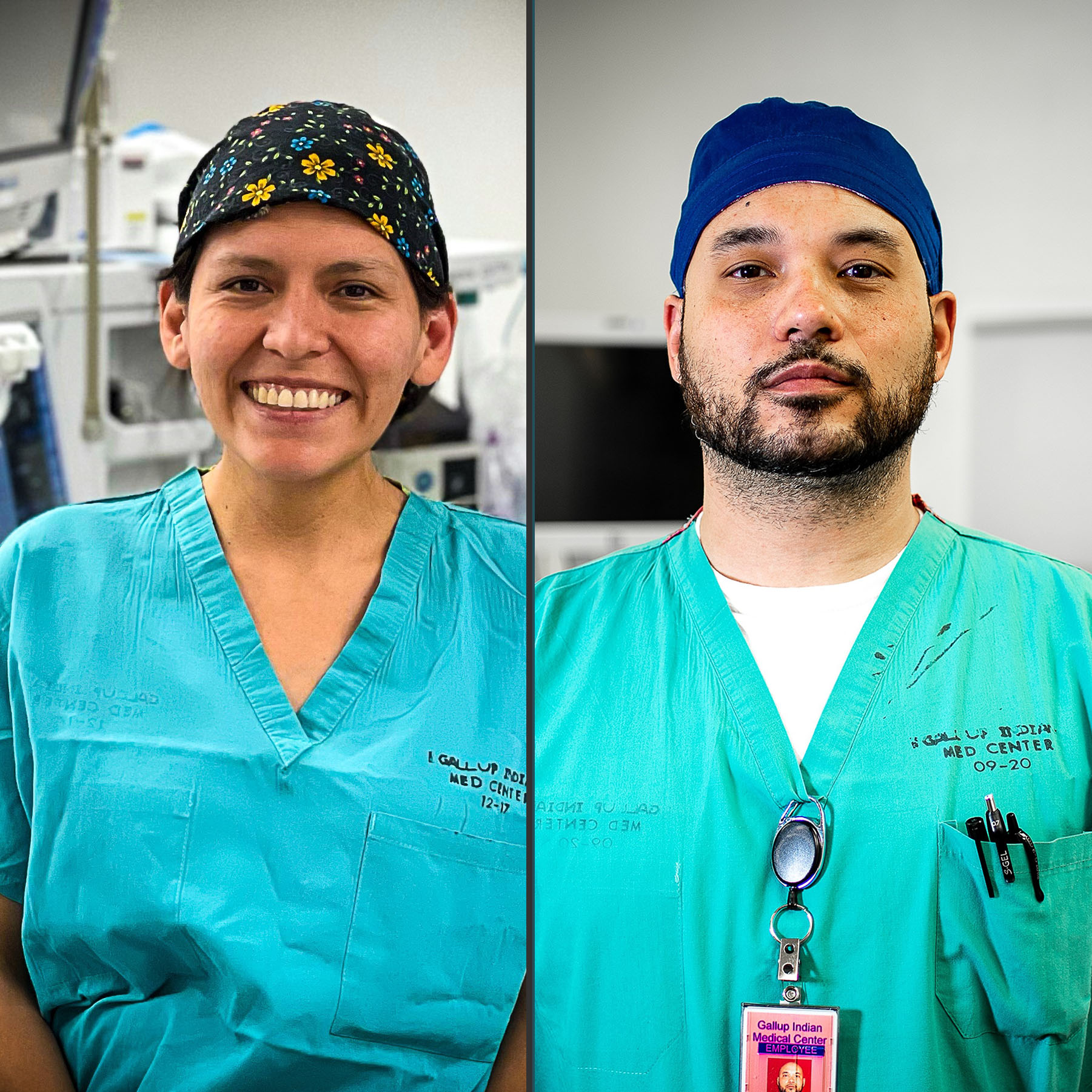 Mayra Rael and CDR Aaron Patterson